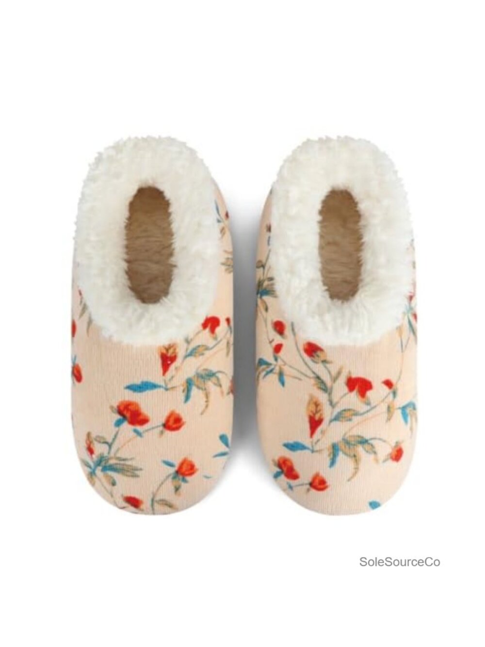 Womens Corduroy Slipper Socks with Memory Foam Sherpa Fleece Non-Skid Sole